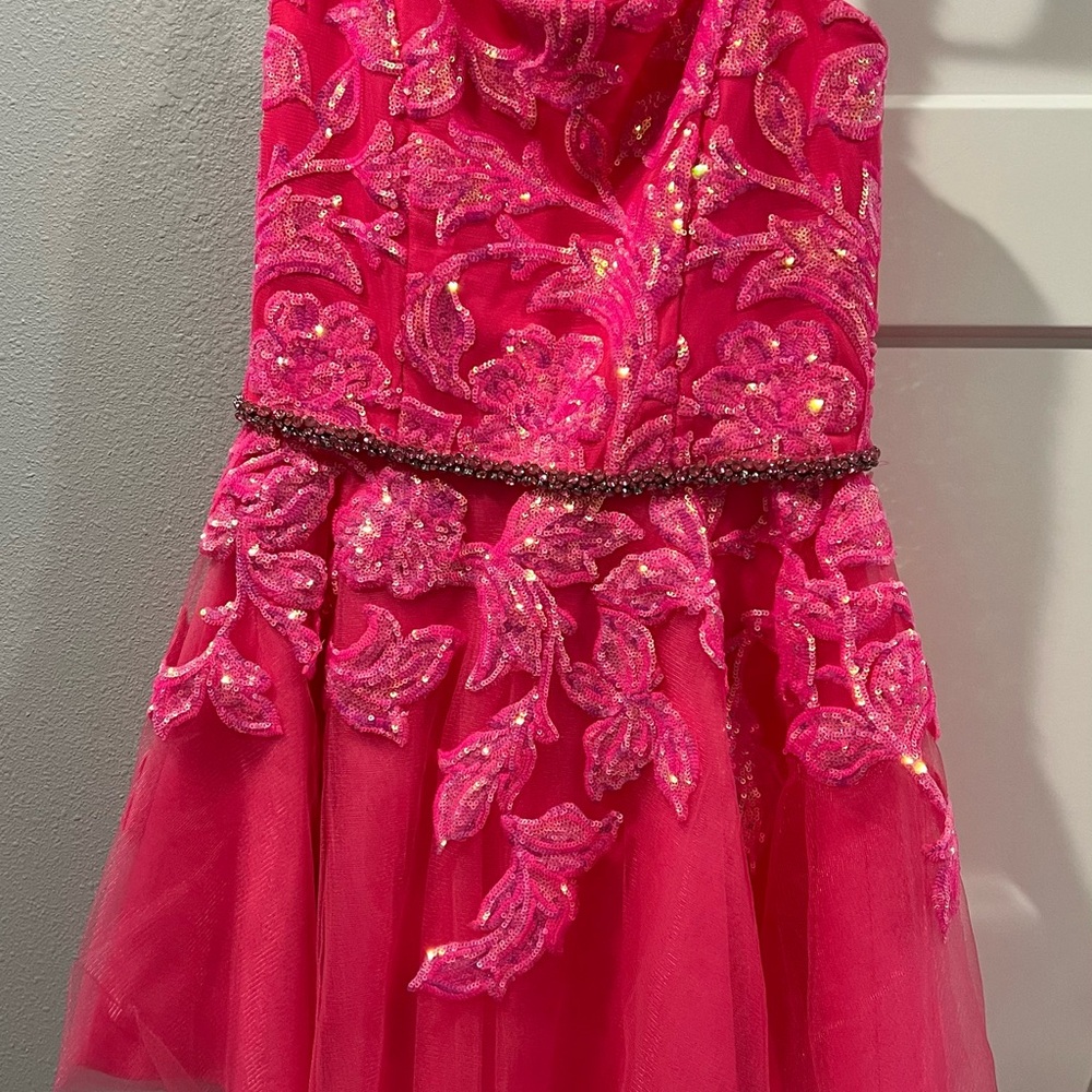 Charming Pink Floral Kids Dress